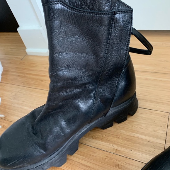 Cinzia Araia Lamb Skin Leather Boots Size 43 - Picture 9 of 10